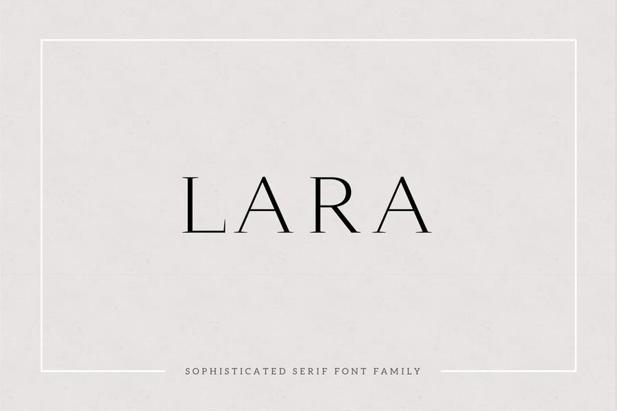 Beispiel einer Lara-Schriftart